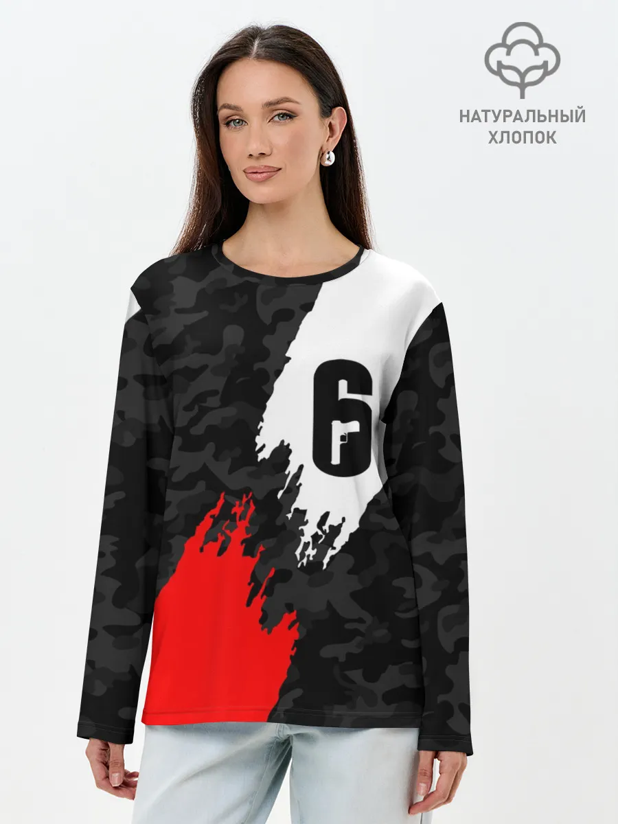 Лонгслив женский. Хлопок / RAINBOW SIX SIEGE
