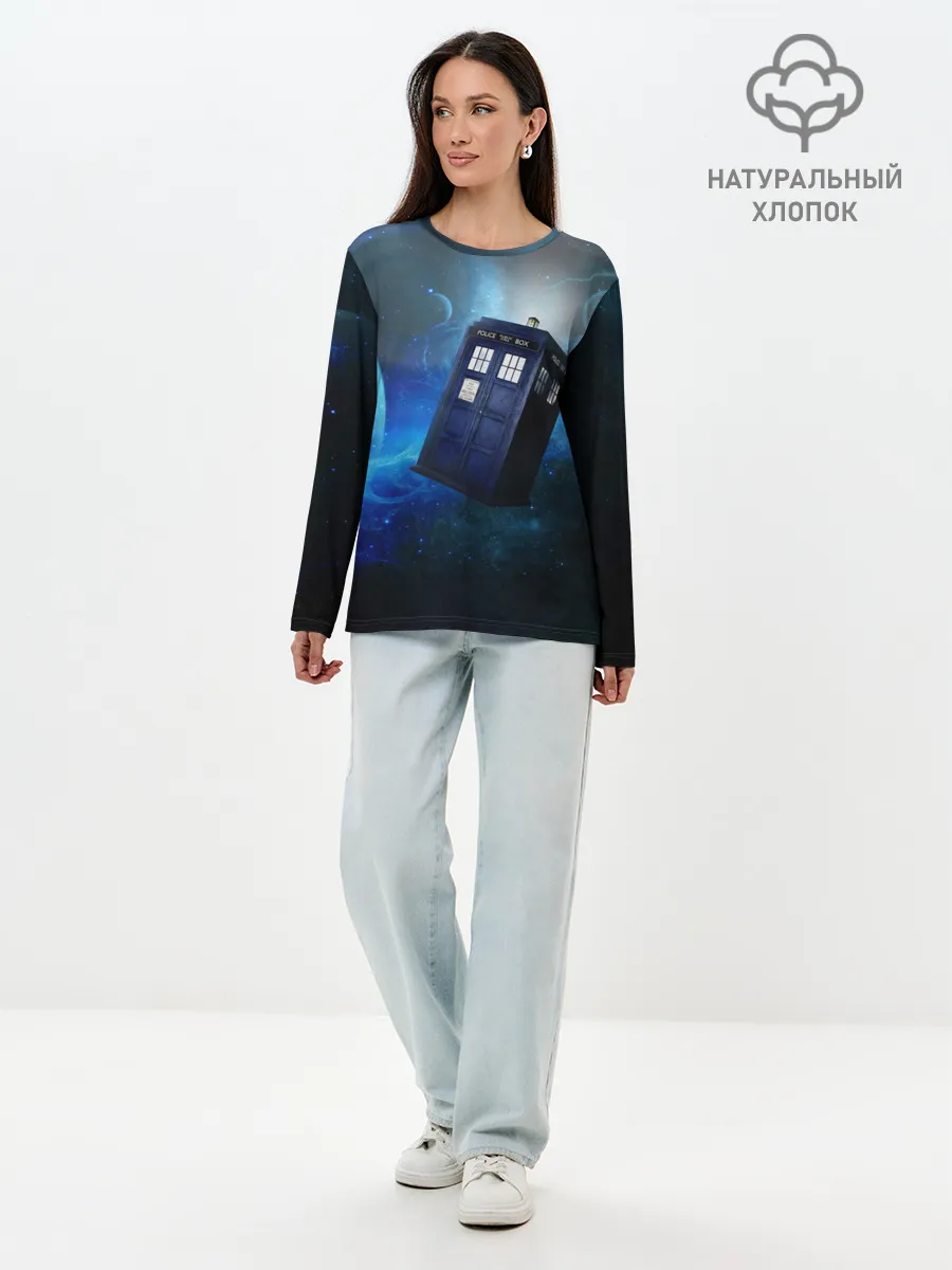 Лонгслив женский. Хлопок / ТАРДИС