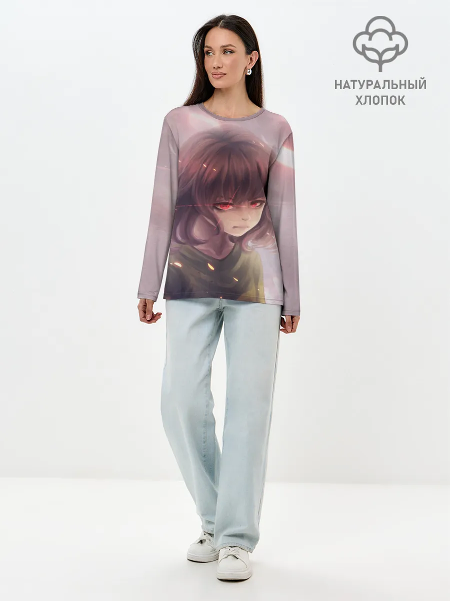 Лонгслив женский. Хлопок / UNDERTALE