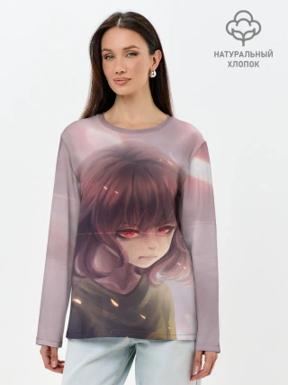 Лонгслив женский. Хлопок / UNDERTALE