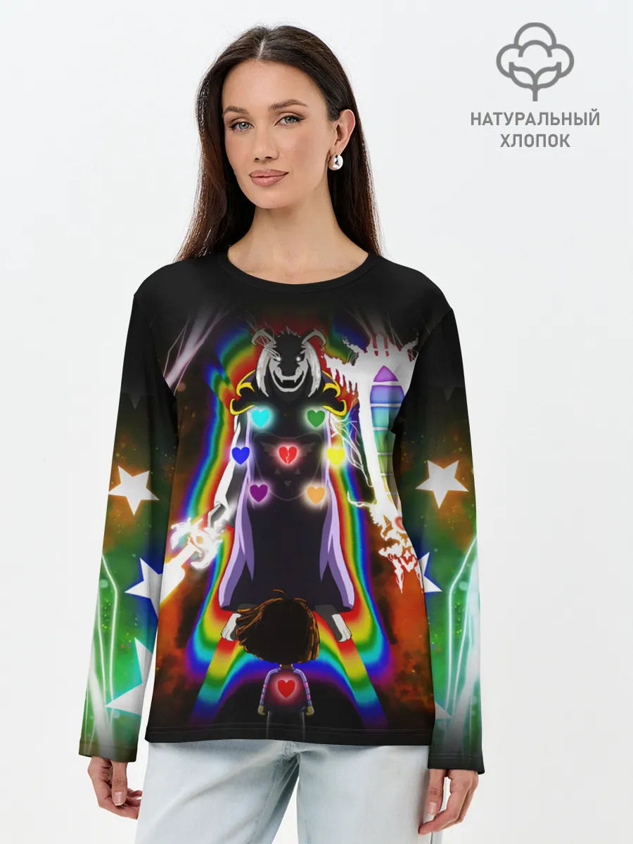 Лонгслив женский. Хлопок / UNDERTALE