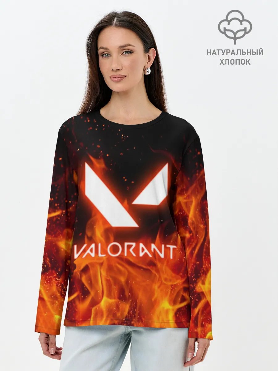Лонгслив женский. Хлопок / VALORANT