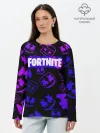 Лонгслив женский. Хлопок / FORTNITE MARSHMELLO