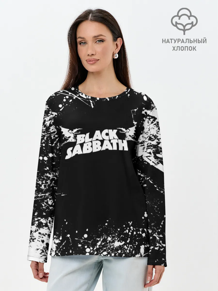 Лонгслив женский. Хлопок / Black Sabbath