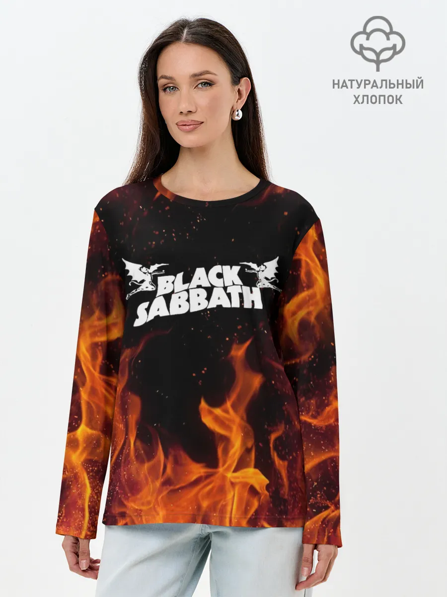 Лонгслив женский. Хлопок / Black Sabbath