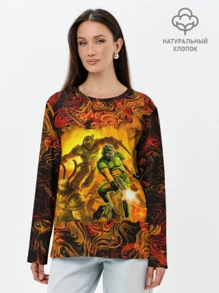 Лонгслив женский. Хлопок / DooM Eternal & 1993