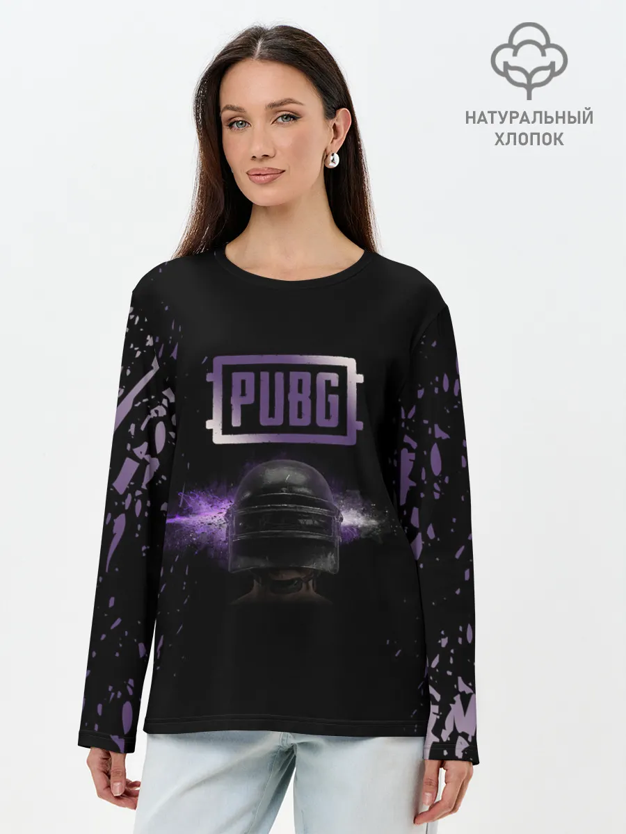 Лонгслив женский. Хлопок / PUBG
