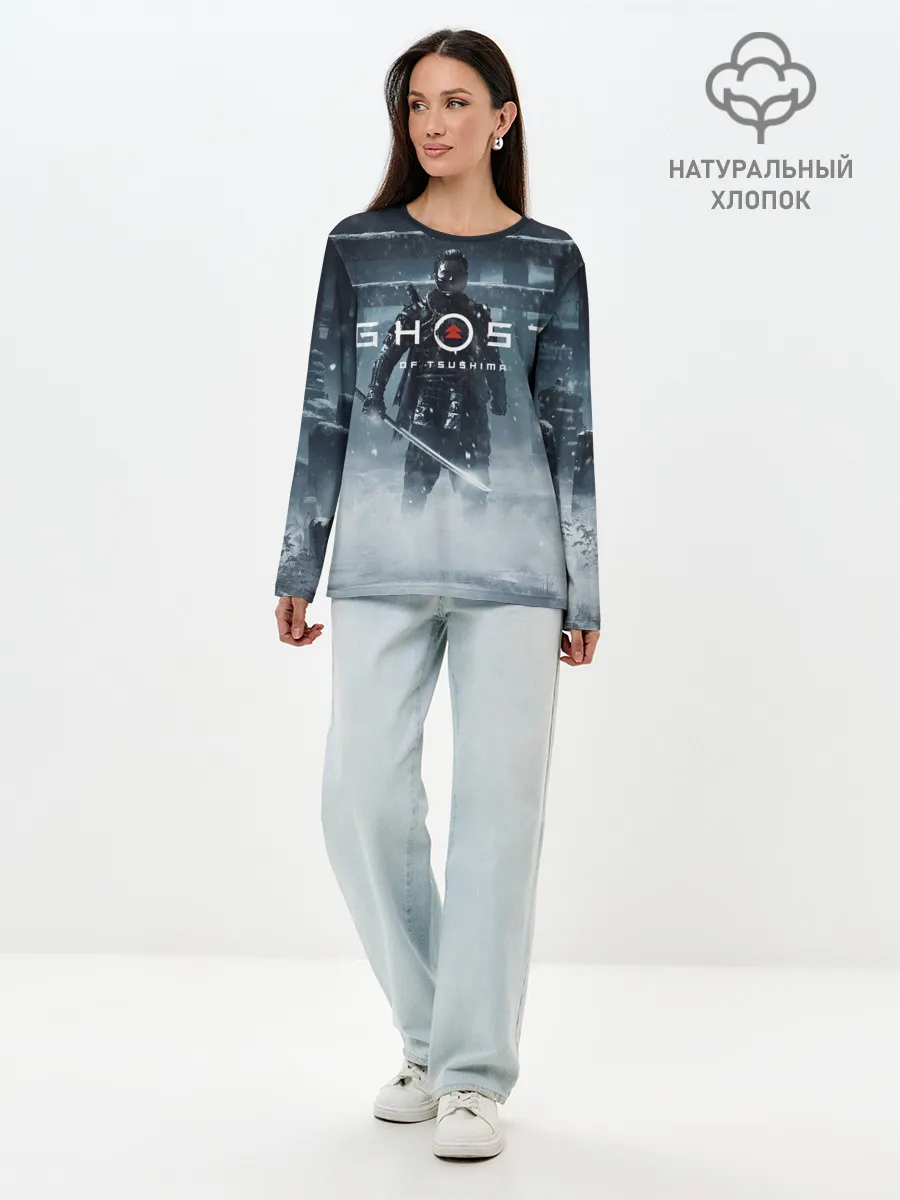 Лонгслив женский. Хлопок / GHOST OF TSUSHIM.