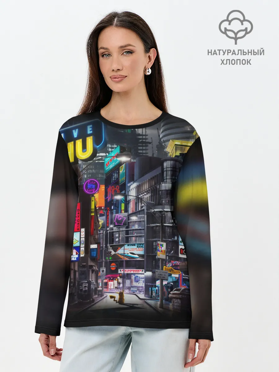 Лонгслив женский. Хлопок / POKEMON