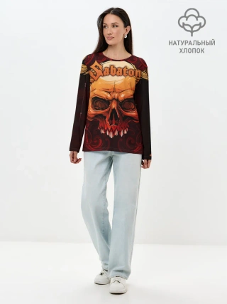 Лонгслив женский. Хлопок / SABATON