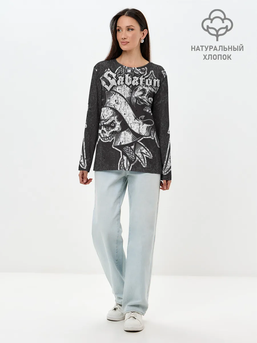 Лонгслив женский. Хлопок / SABATON