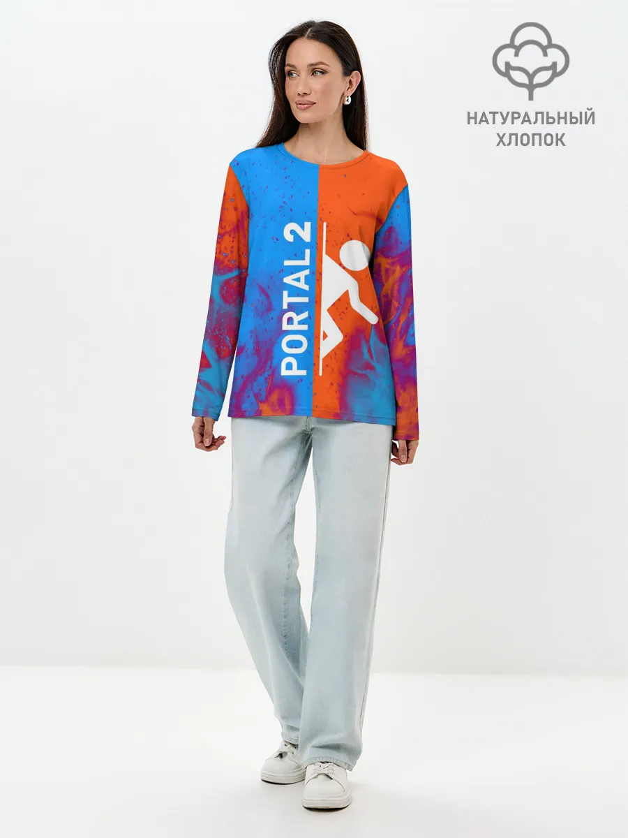 Лонгслив женский. Хлопок / PORTAL 2