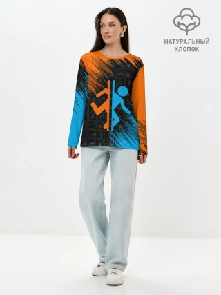 Лонгслив женский. Хлопок / PORTAL 2