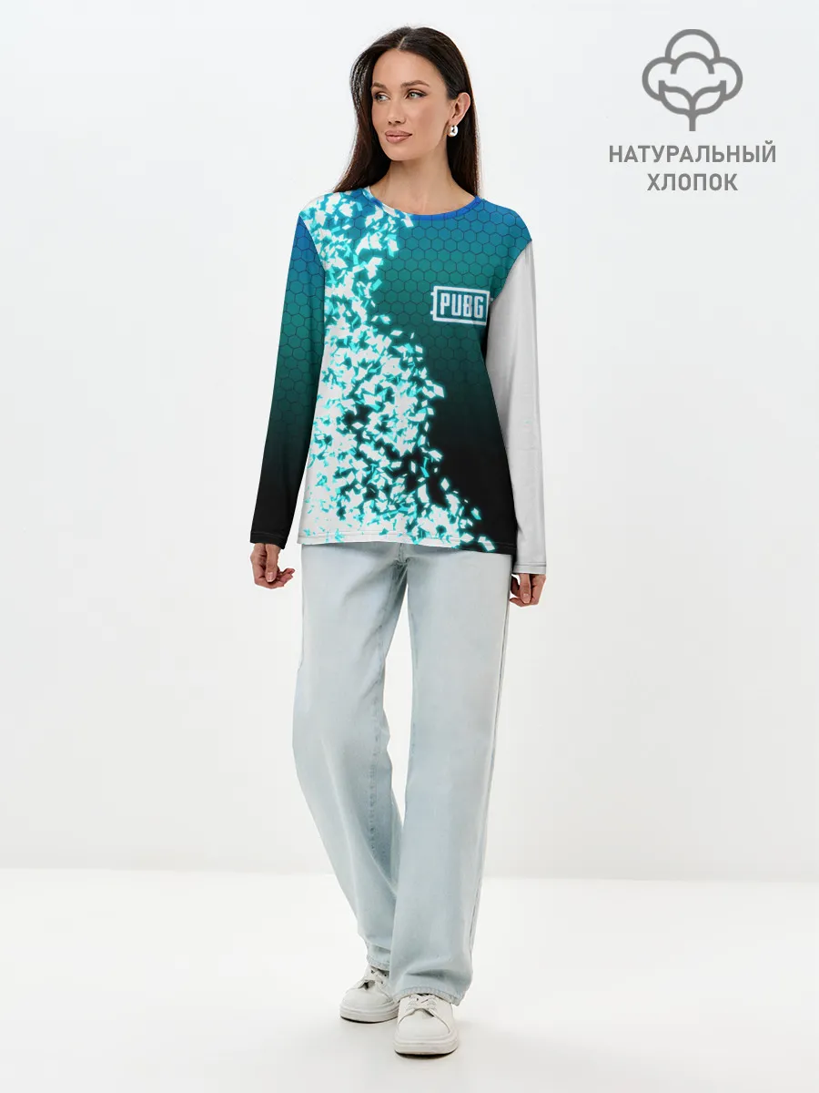 Лонгслив женский. Хлопок / PUBG