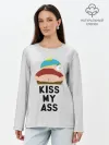 Лонгслив женский. Хлопок / Kiss My Ass