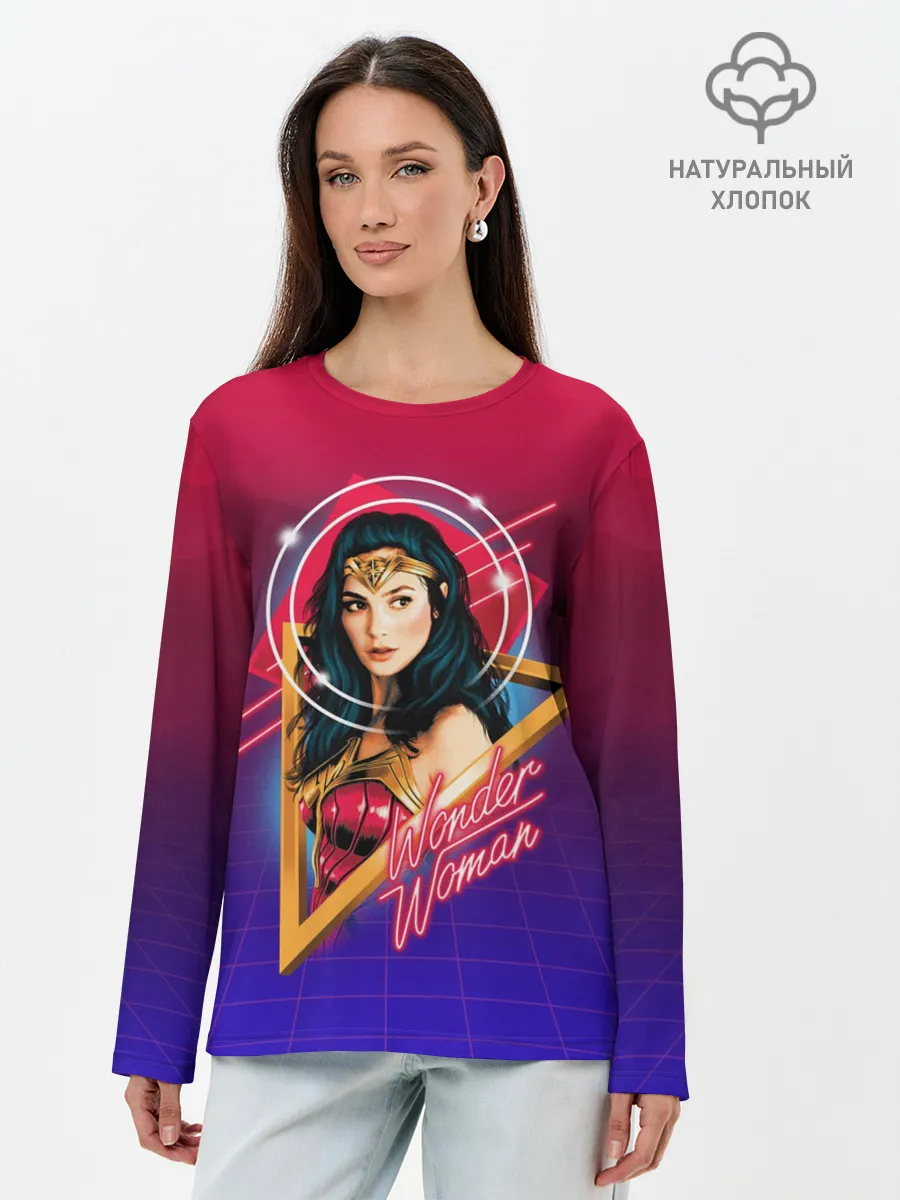 Лонгслив женский. Хлопок / Wonder Woman