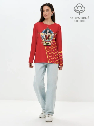 Лонгслив женский. Хлопок / Save the day
