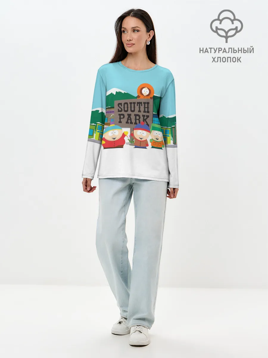 Лонгслив женский. Хлопок / Южный Парк