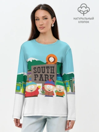 Лонгслив женский. Хлопок / Южный Парк