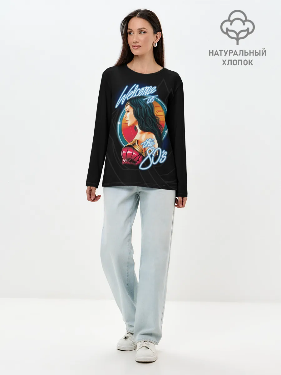 Лонгслив женский. Хлопок / Welcome to 80s