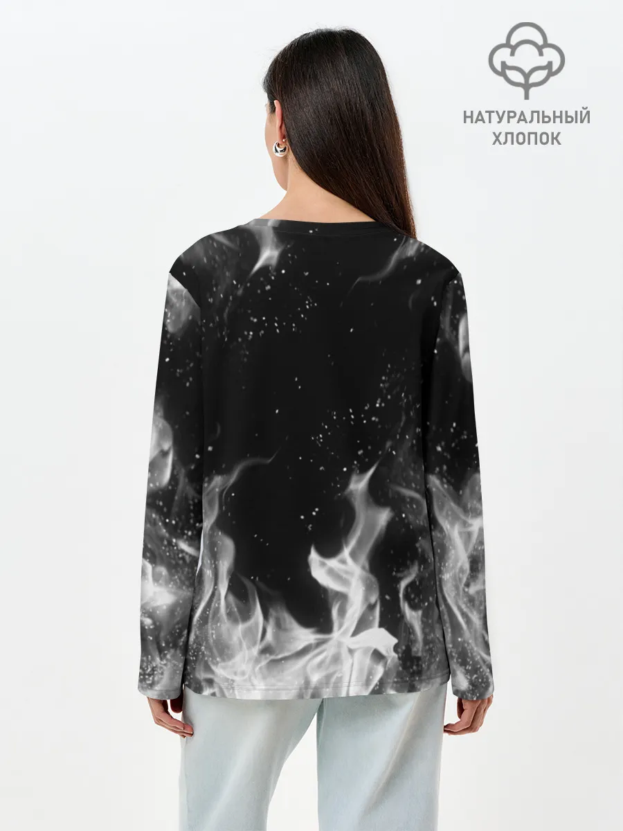 Лонгслив женский. Хлопок / БЕЛЫЙ ОГОНЬ | WHITE FIRE