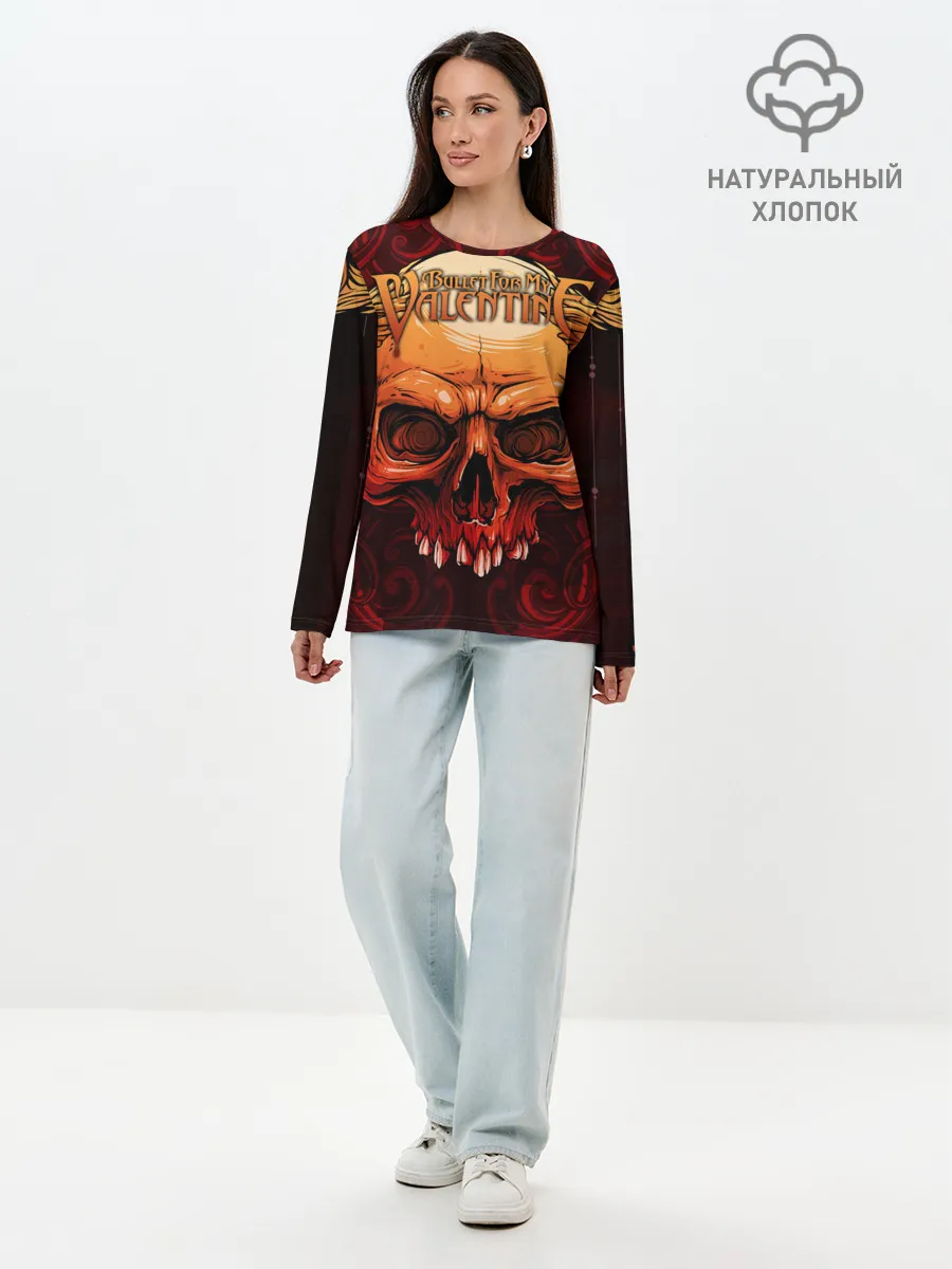 Лонгслив женский. Хлопок / Bullet For My Valentine