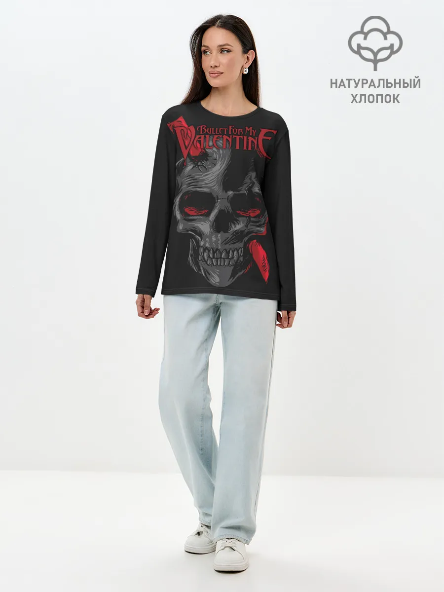 Лонгслив женский. Хлопок / Bullet For My Valentine