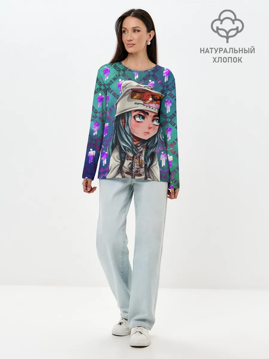 Лонгслив женский. Хлопок / BILLIE EILISH