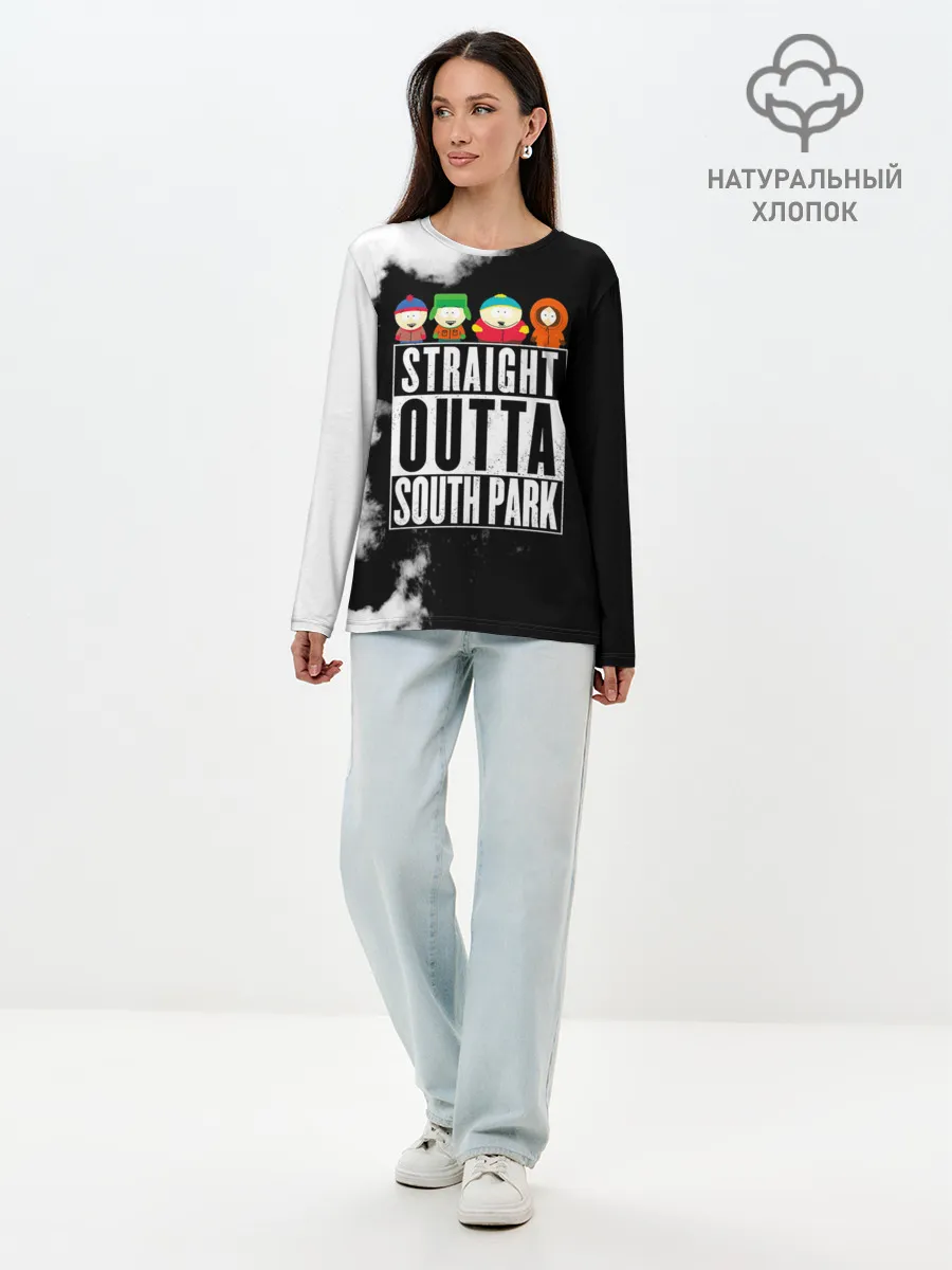 Лонгслив женский. Хлопок / Прямо из Южного Парка