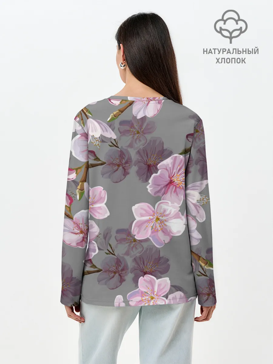 Лонгслив женский. Хлопок / САКУРА