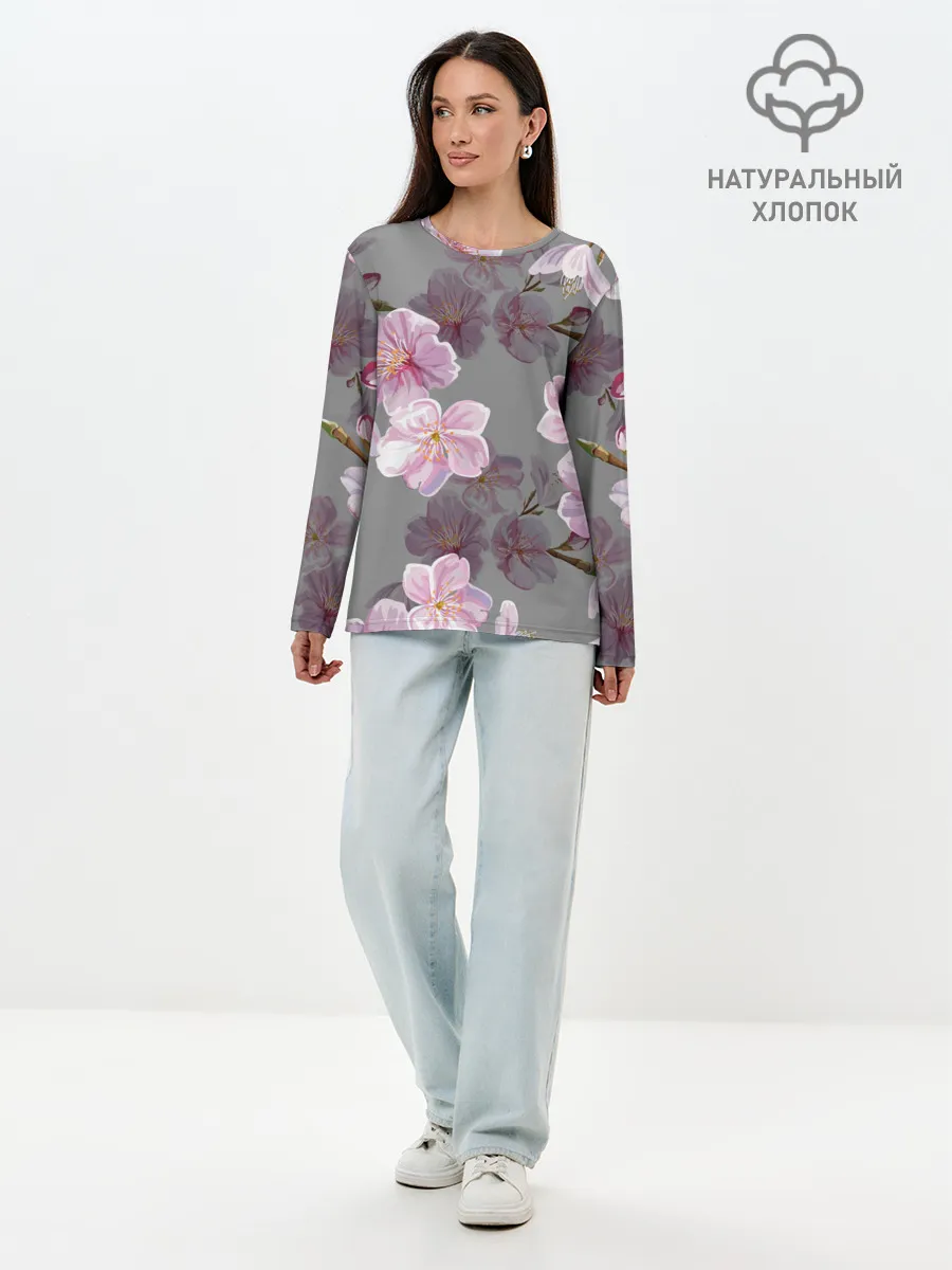 Лонгслив женский. Хлопок / САКУРА