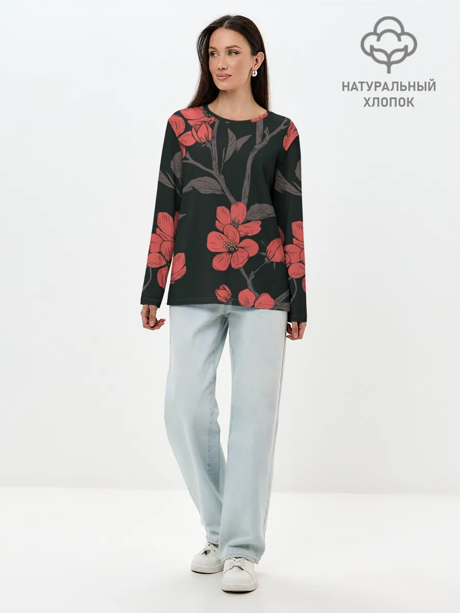 Лонгслив женский. Хлопок / САКУРА | SAKURA