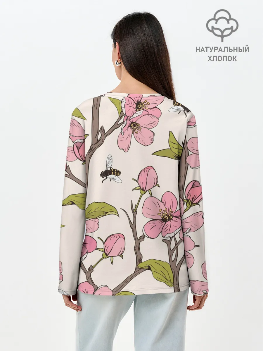 Лонгслив женский. Хлопок / САКУРА | SAKURA