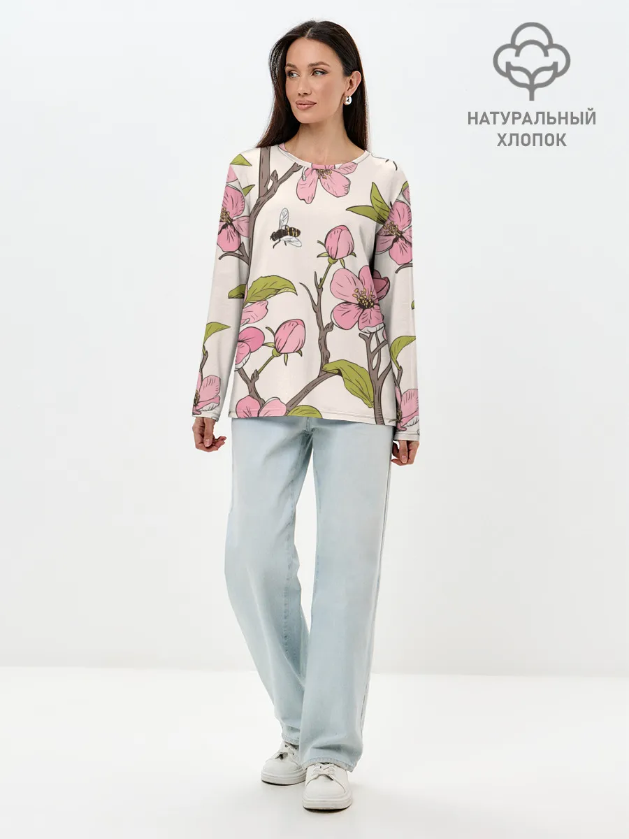 Лонгслив женский. Хлопок / САКУРА | SAKURA