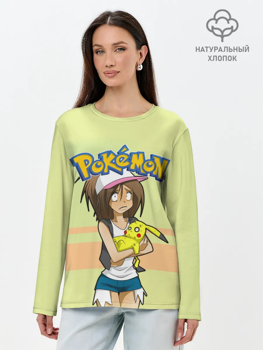 Лонгслив женский. Хлопок / POKEMON