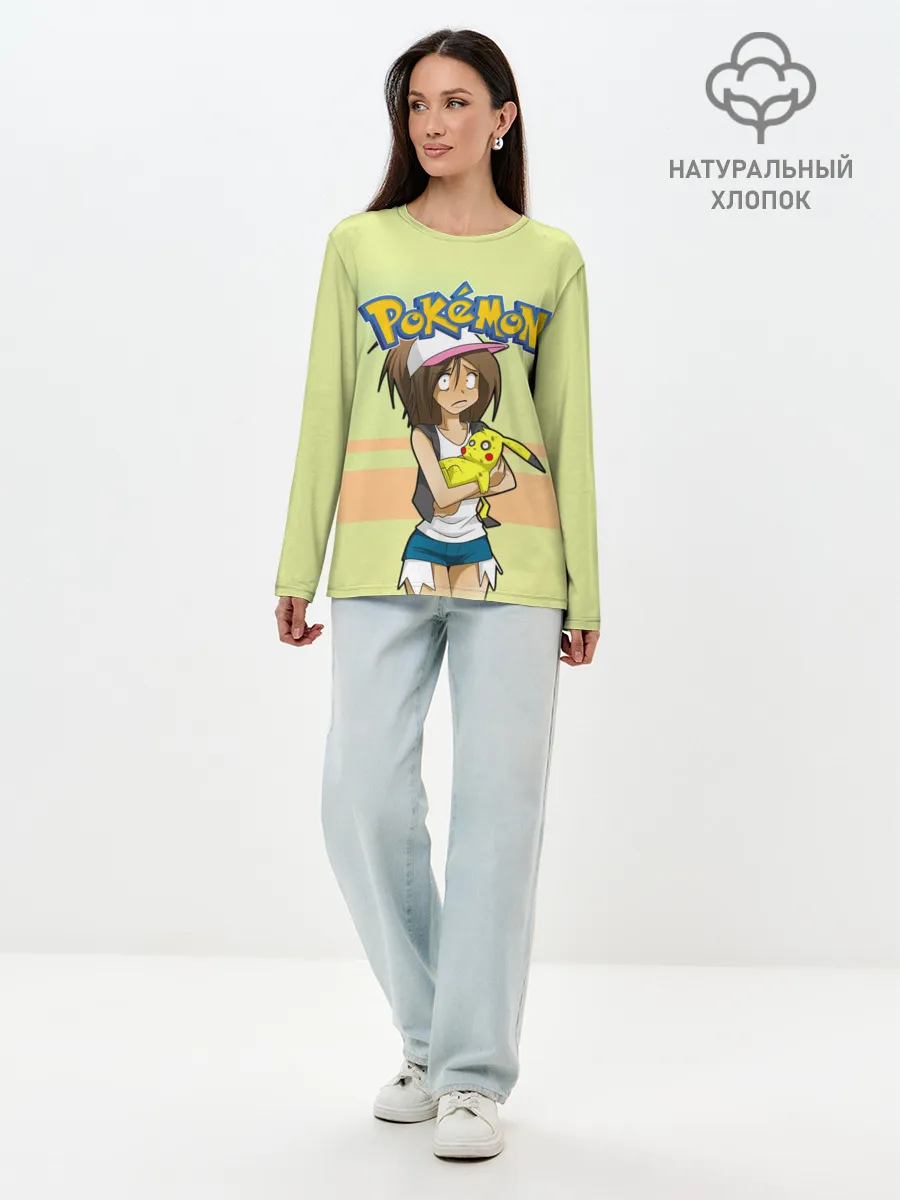 Лонгслив женский. Хлопок / POKEMON