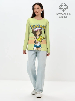 Лонгслив женский. Хлопок / POKEMON