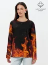 Лонгслив женский. Хлопок / ОГОНЬ | FIRE