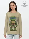 Лонгслив женский. Хлопок / ЧЕРЕПАШКИ - НИНДЗЯ