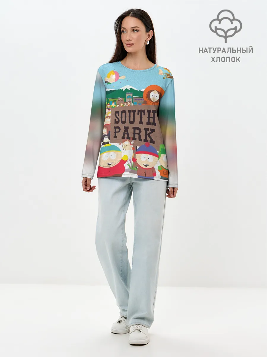 Лонгслив женский. Хлопок / ЮЖНЫЙ ПАРК