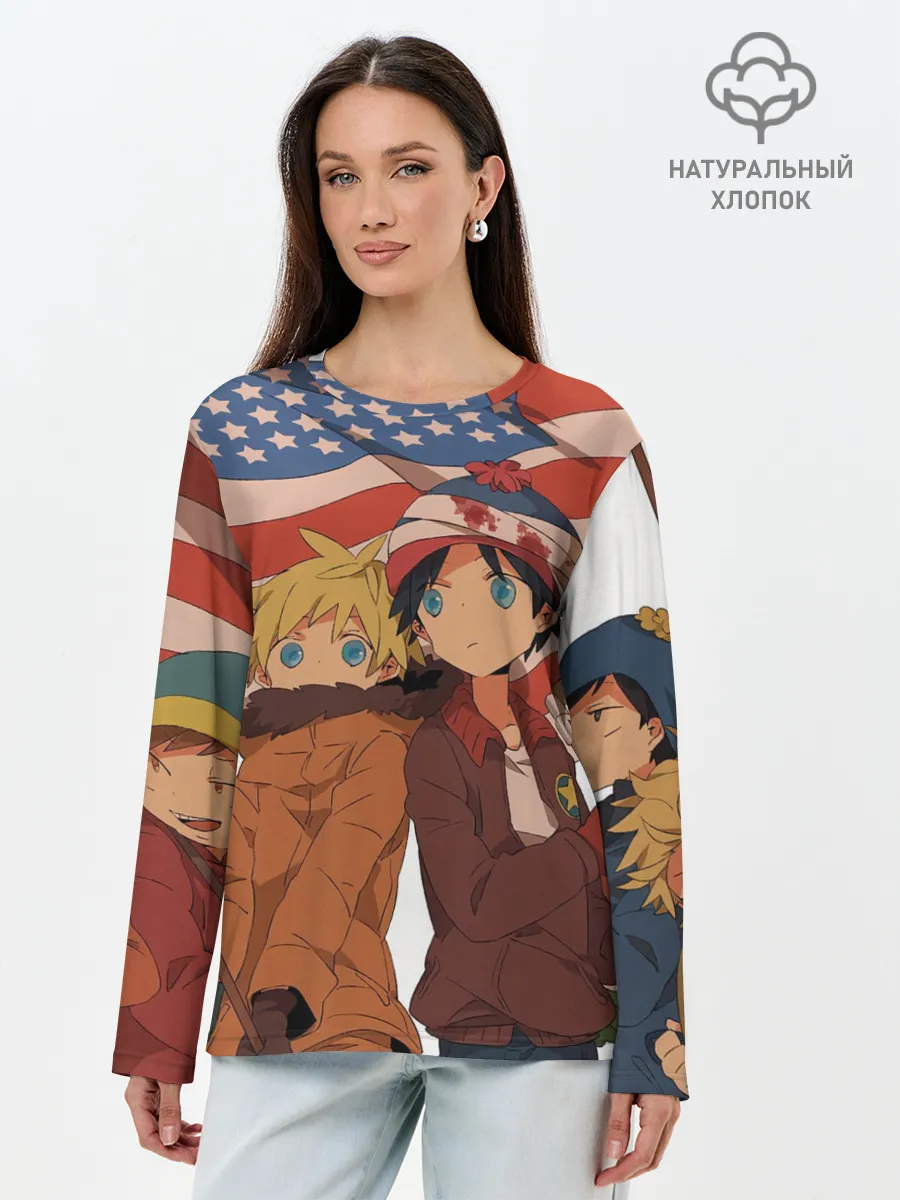 Лонгслив женский. Хлопок / ЮЖНЫЙ ПАРК