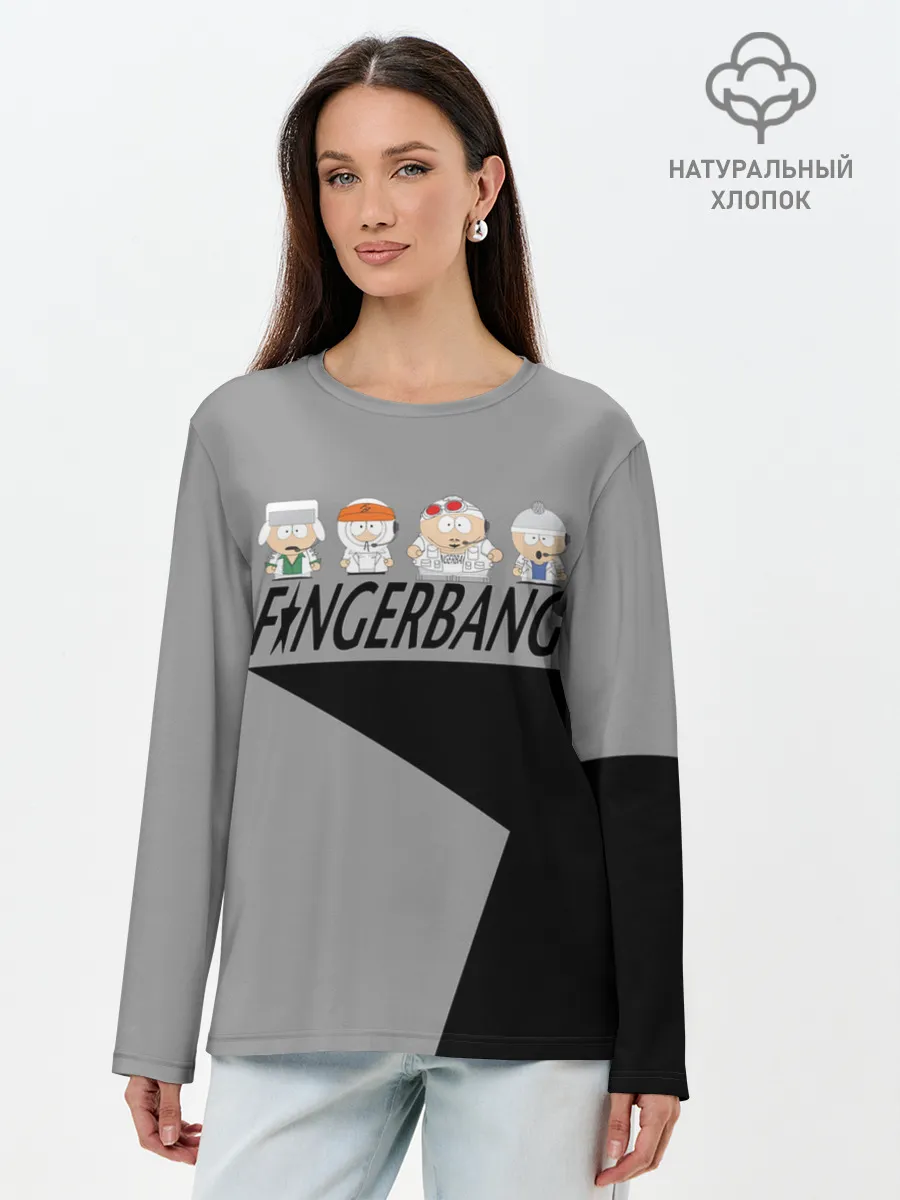 Лонгслив женский. Хлопок / FINGERBANG