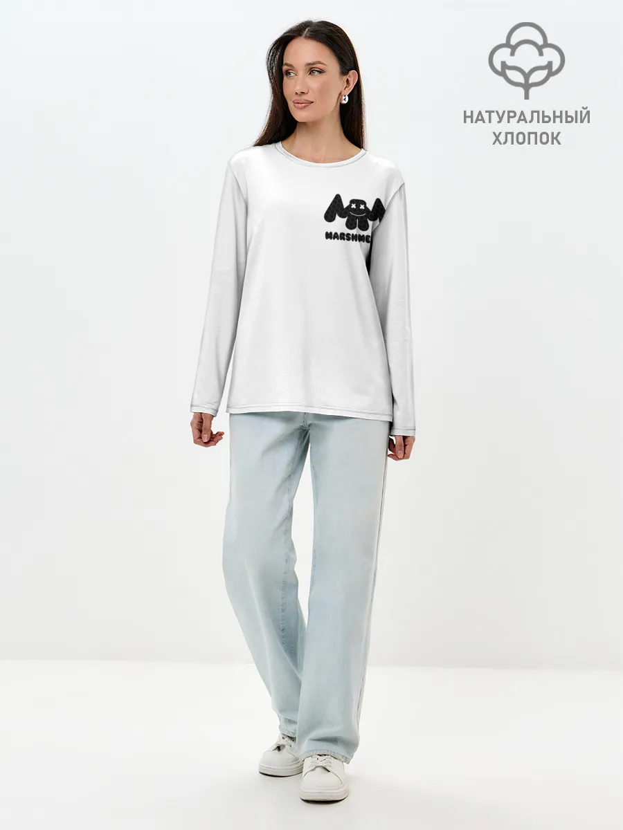 Лонгслив женский. Хлопок / Marshmello