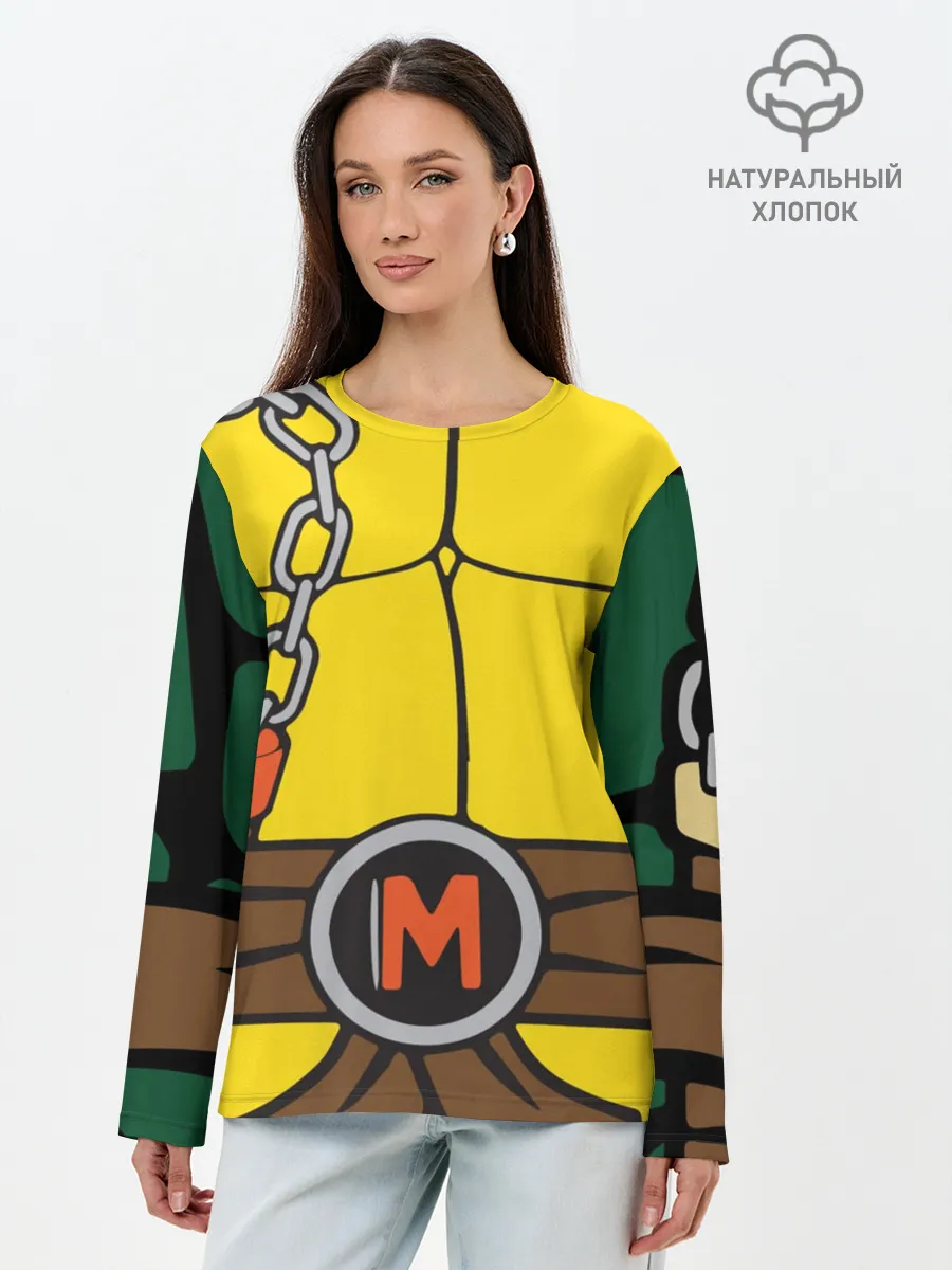 Лонгслив женский. Хлопок / Микеланджело Косплей