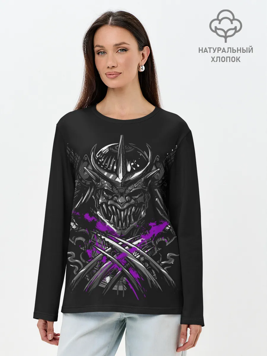 Лонгслив женский. Хлопок / Шредер Черепашки-ниндзя