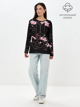 Лонгслив женский. Хлопок / BTS