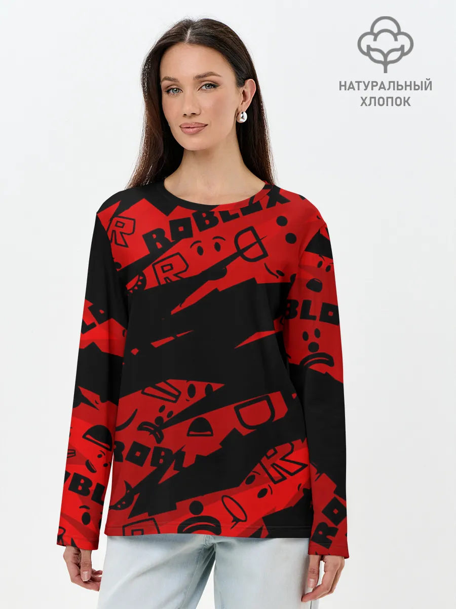 Лонгслив женский. Хлопок / Roblox