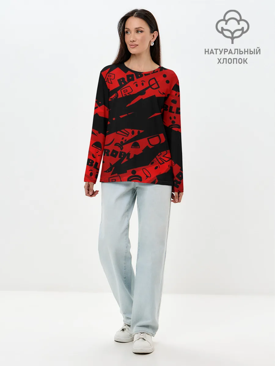 Лонгслив женский. Хлопок / Roblox