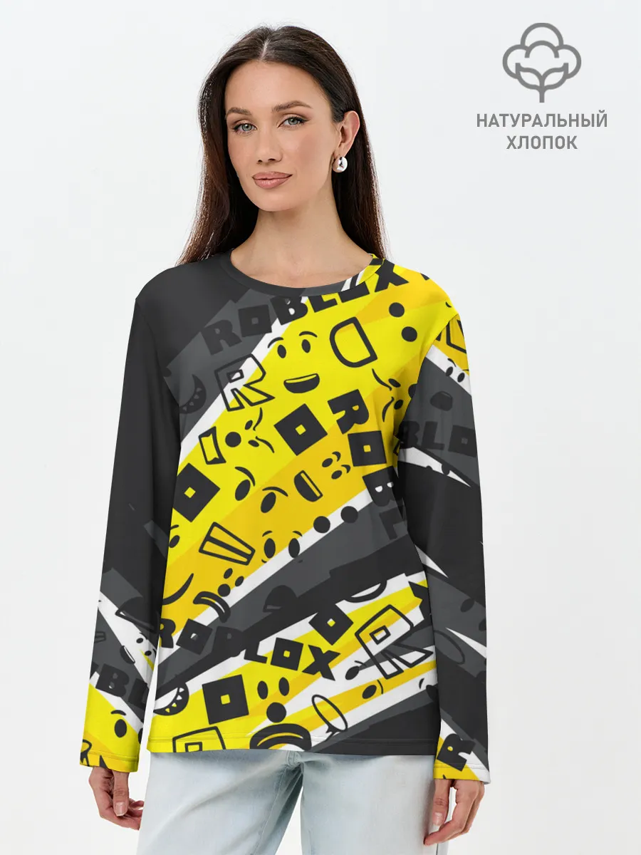 Лонгслив женский. Хлопок / Roblox
