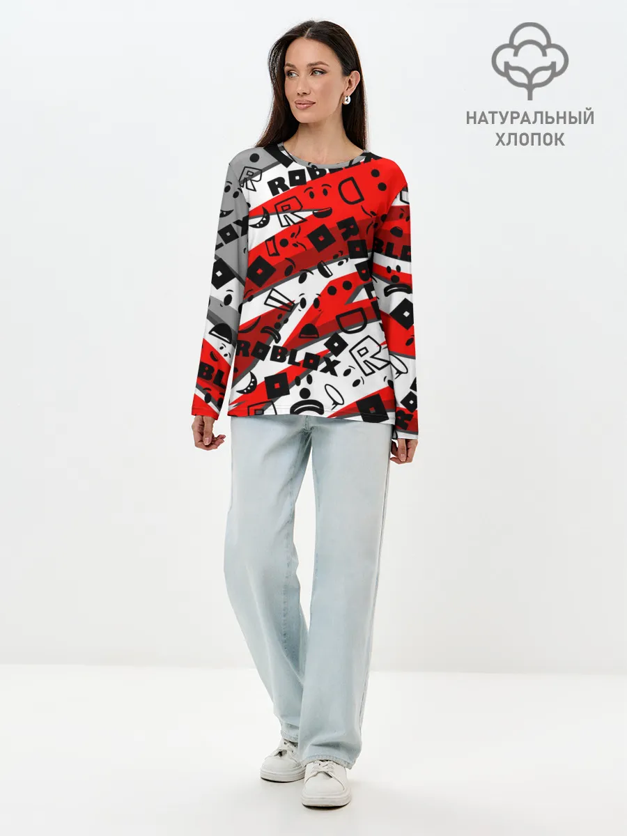 Лонгслив женский. Хлопок / Roblox